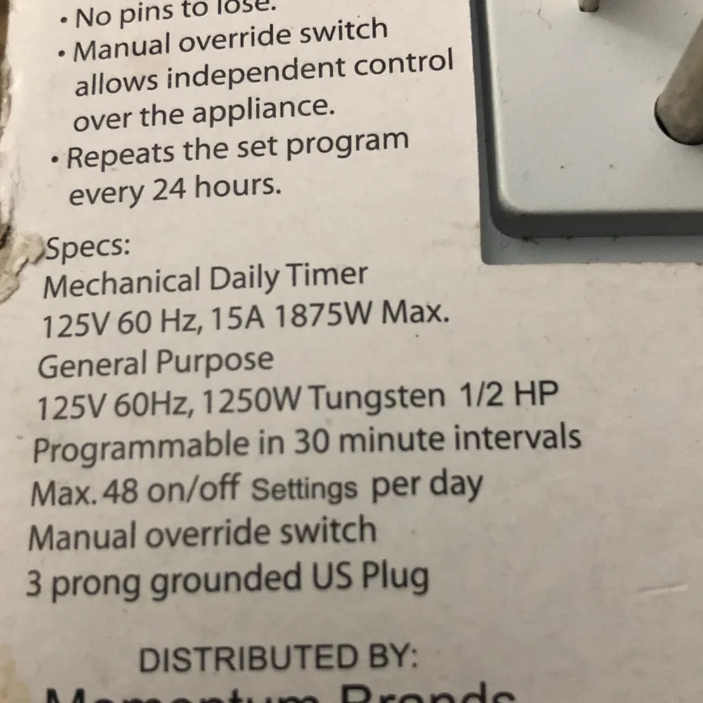 Good Choice White Heavy Duty Indoor Mechanical Timer Plug